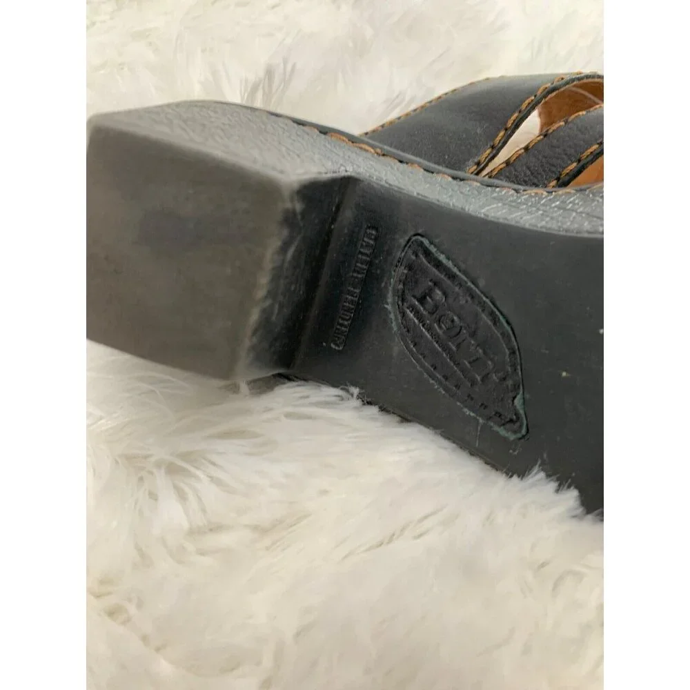 Steve Madden Womens Stela Leather Closed Toe Wedge Pumps Black Suede Size 7.5 - Picture 6 of 10